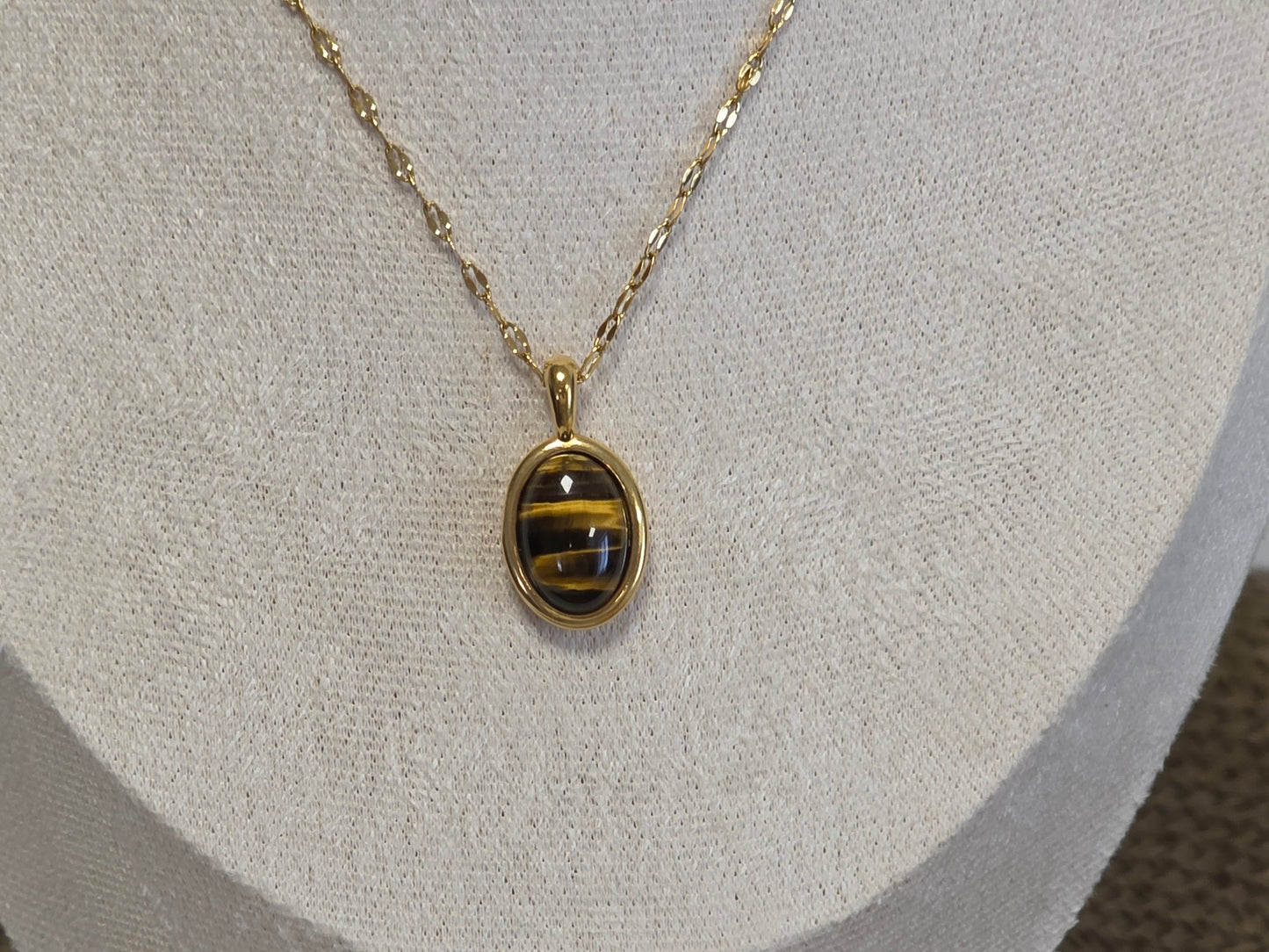 Notre Collection de Bijoux - Pendentif Perle Œil de Tigre
