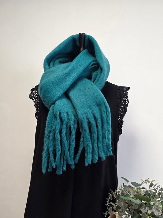 Echarpe Femme  Automne Hiver Bleu Canard