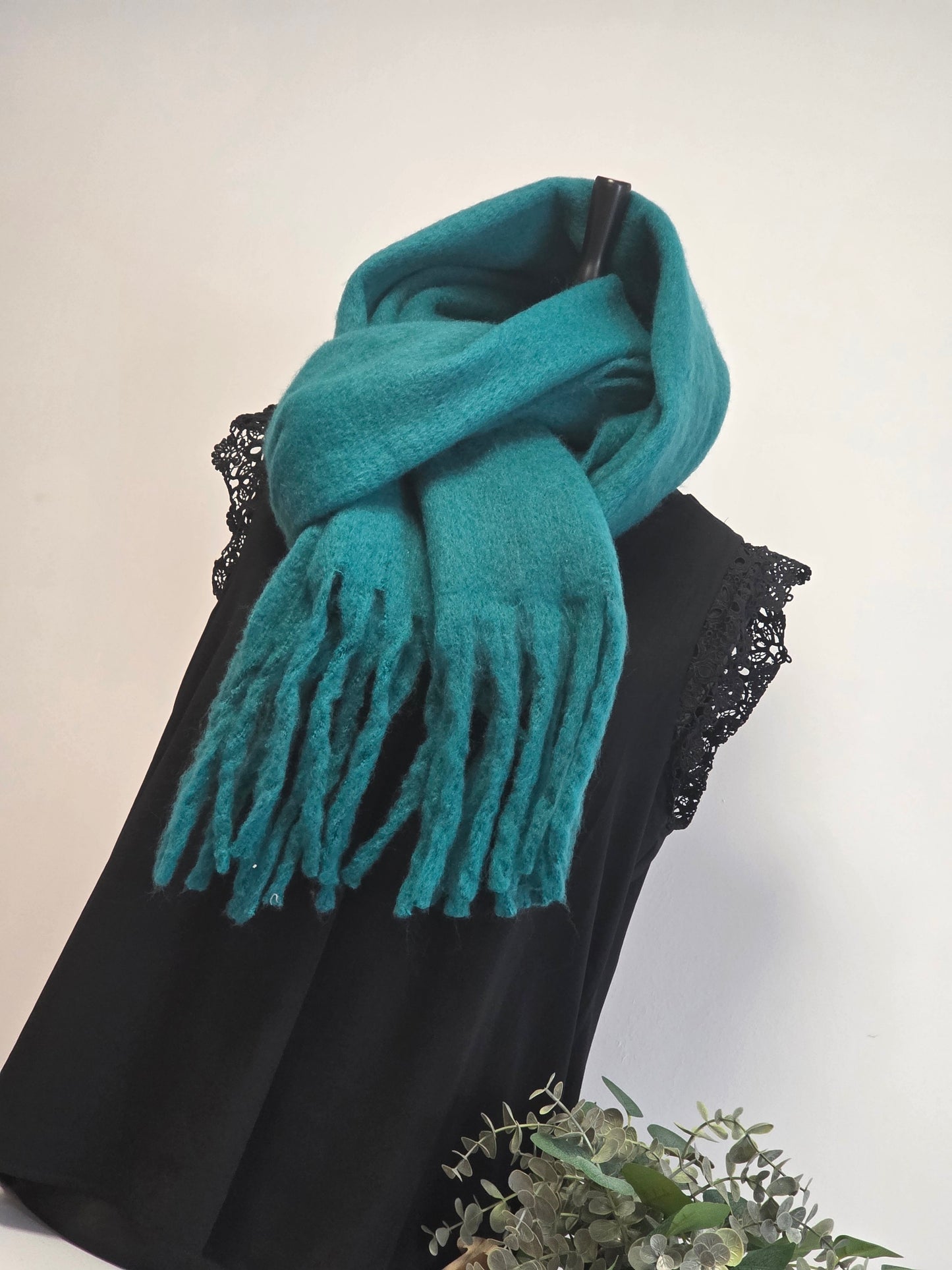 Echarpe Femme  Automne Hiver Bleu Canard