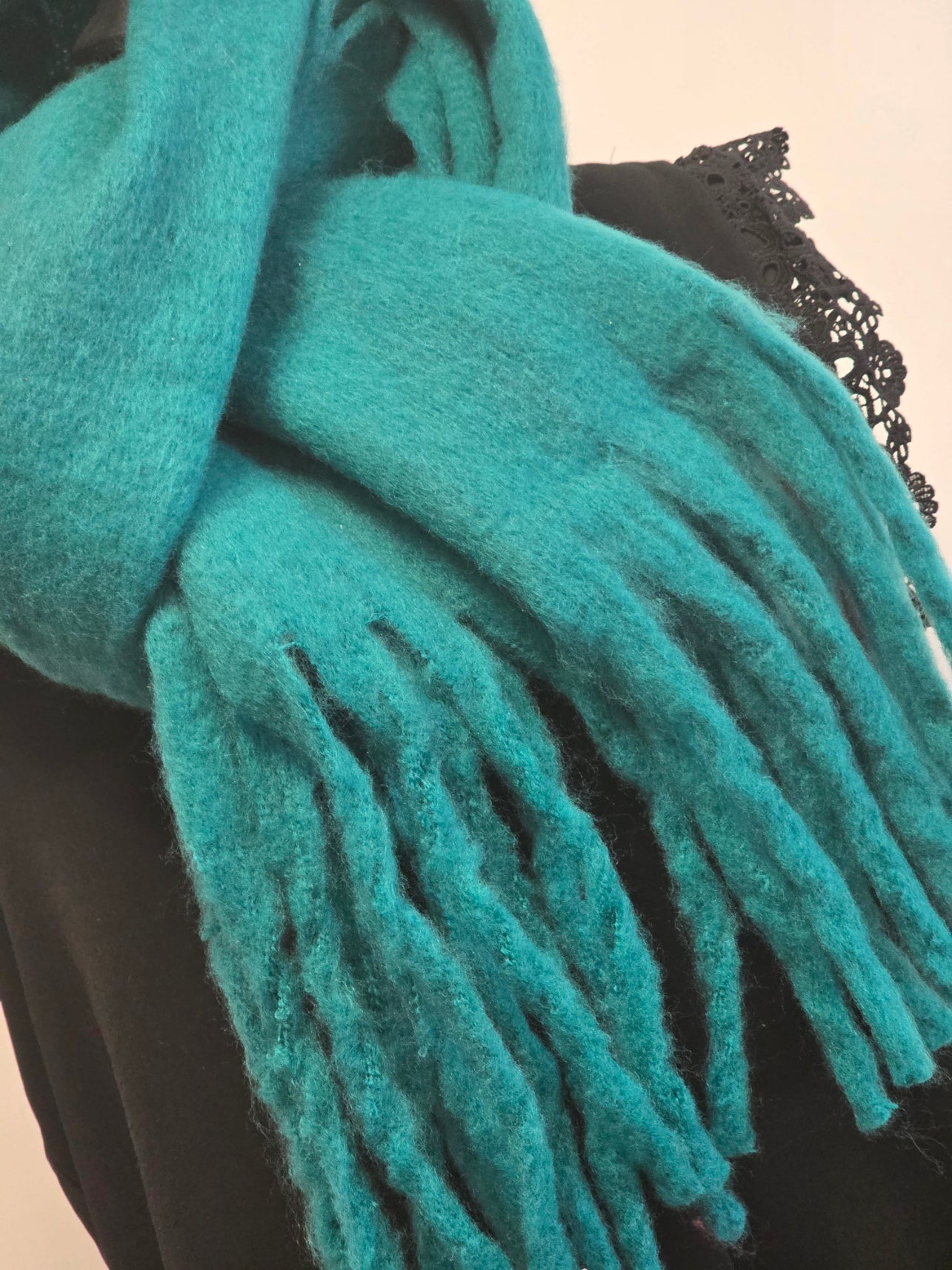 Echarpe Femme  Automne Hiver Bleu Canard