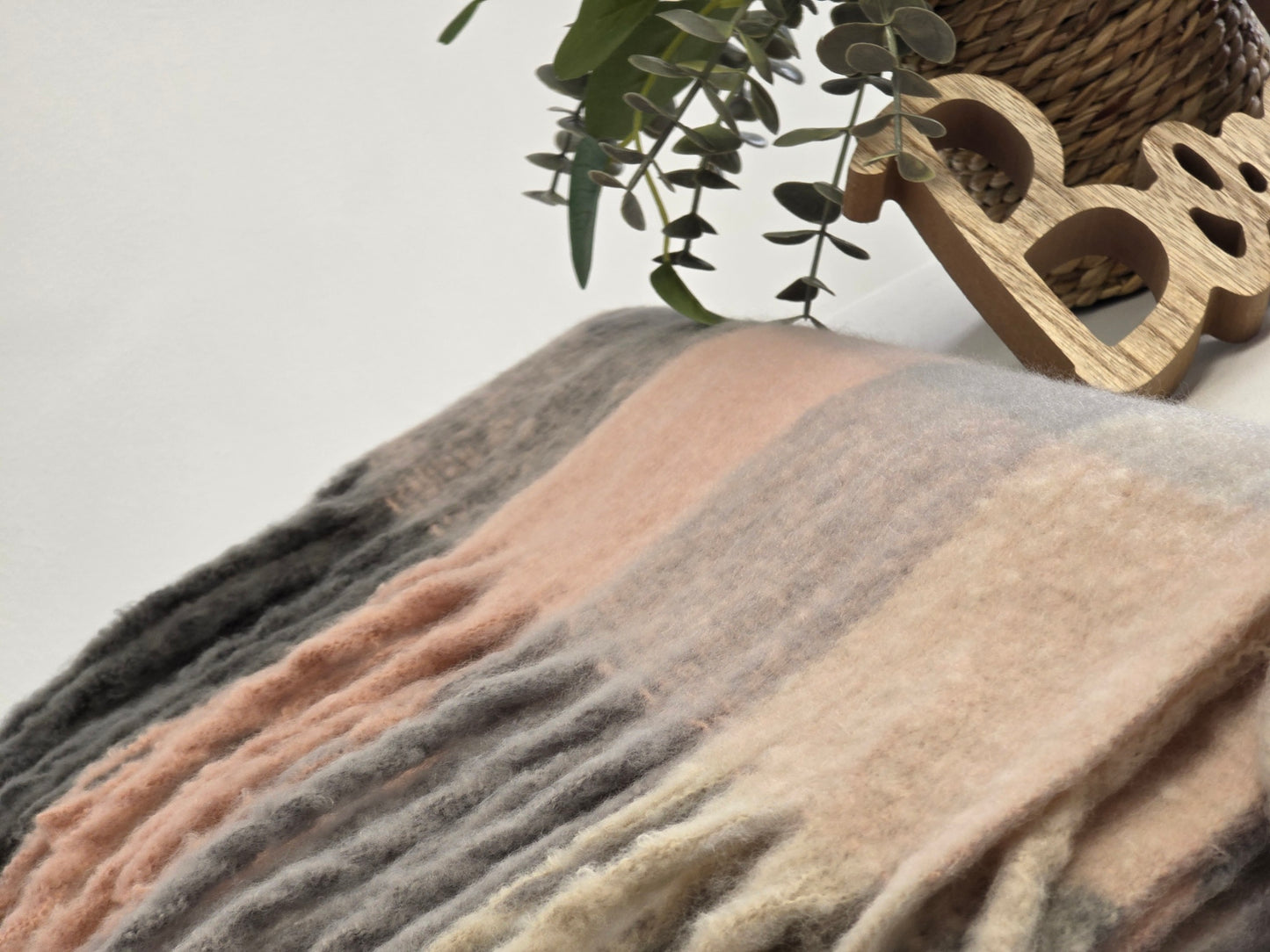 Echarpe Femme Patchwork Rose Pâle