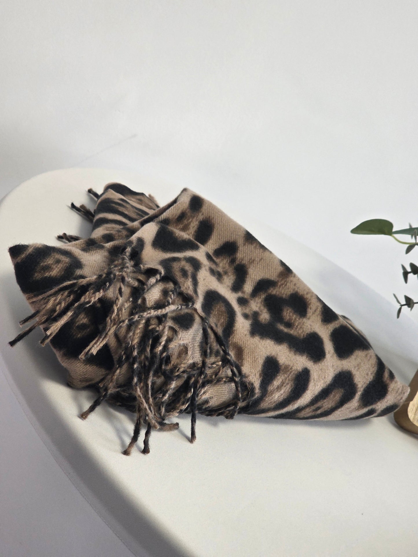 Echarpe Femme Léopard Maronné