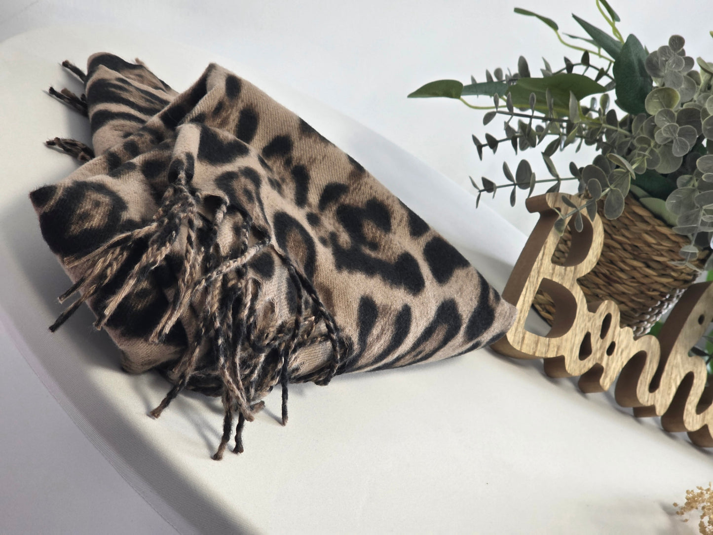 Echarpe Femme Léopard Maronné