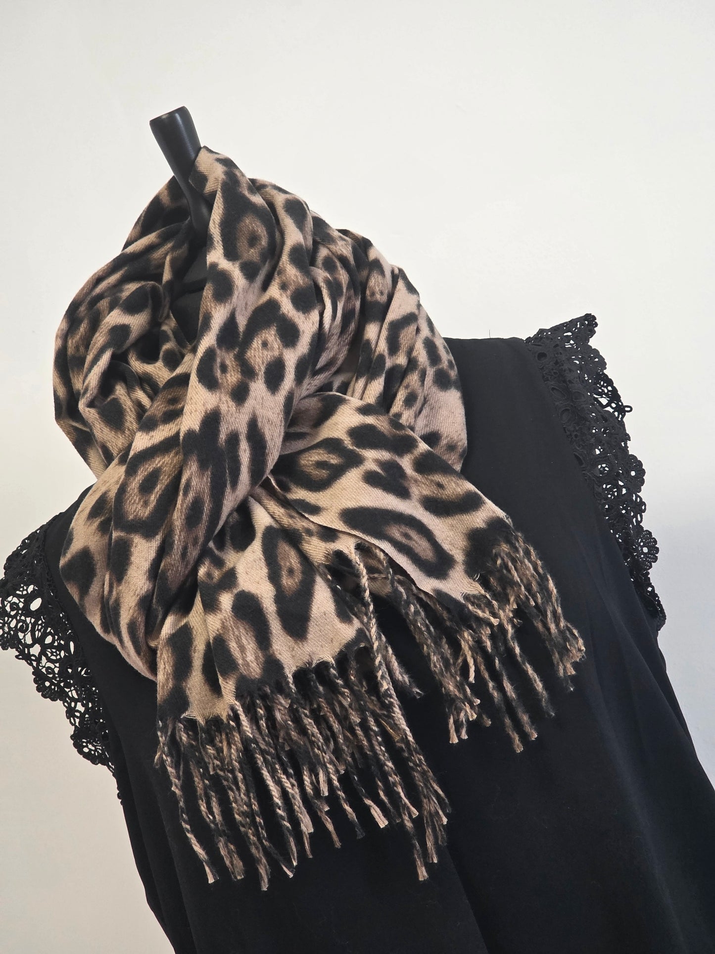 Echarpe Femme Léopard Maronné