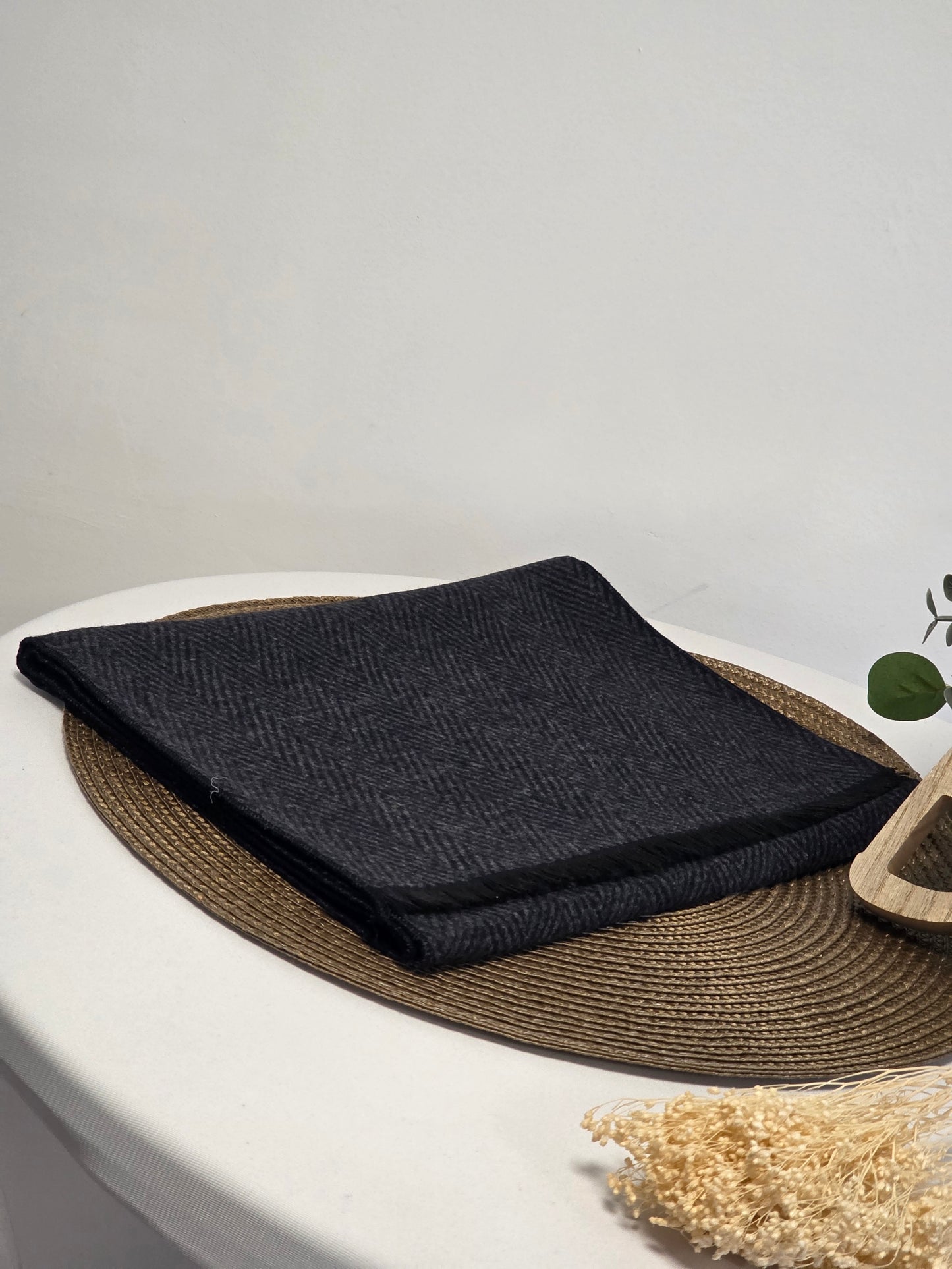 Nos Foulards Homme Tons Gris Foncé Rayé