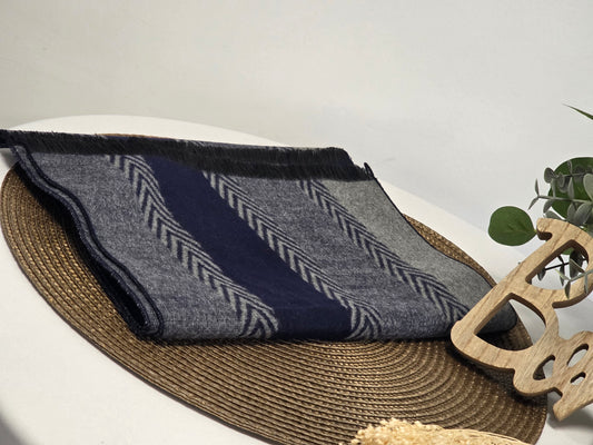 Nos Foulards Homme Tons Bleu Rayé