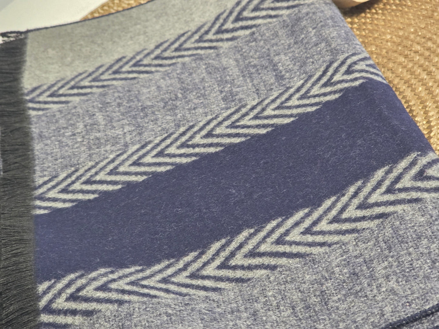 Nos Foulards Homme Tons Bleu Rayé