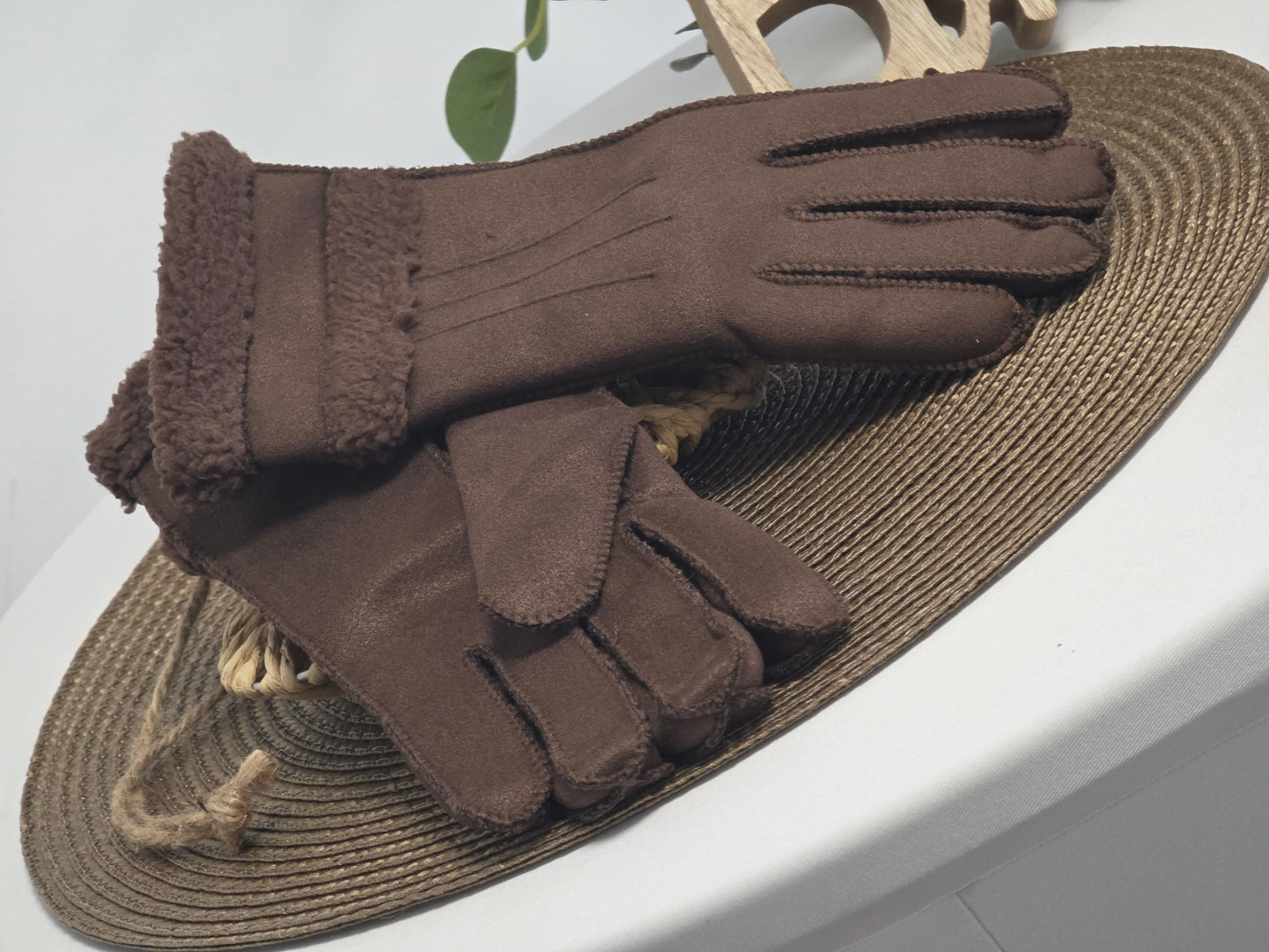 Nos Gants Fourré Femme Café