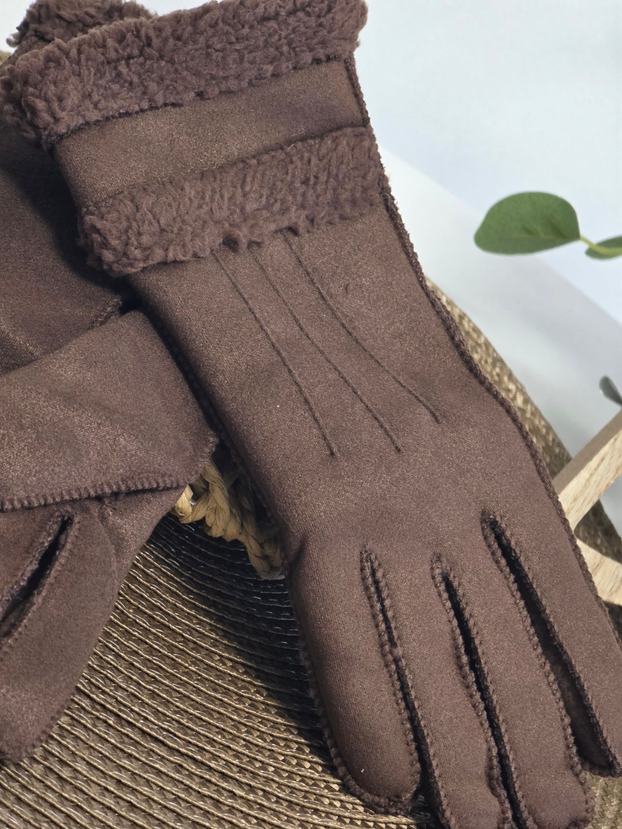 Nos Gants Fourré Femme Café