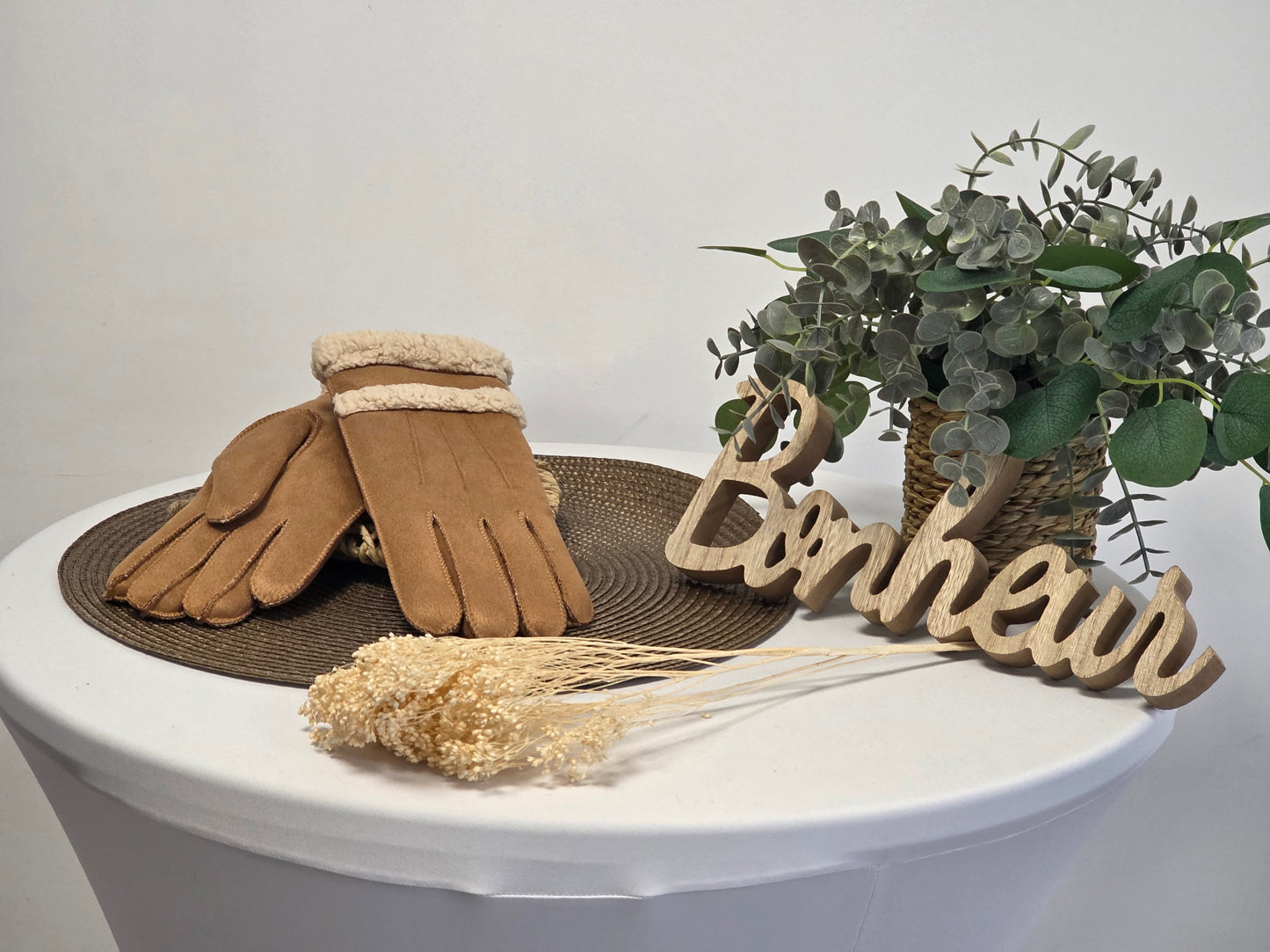 Nos Gants Fourré Femme Camel Beige