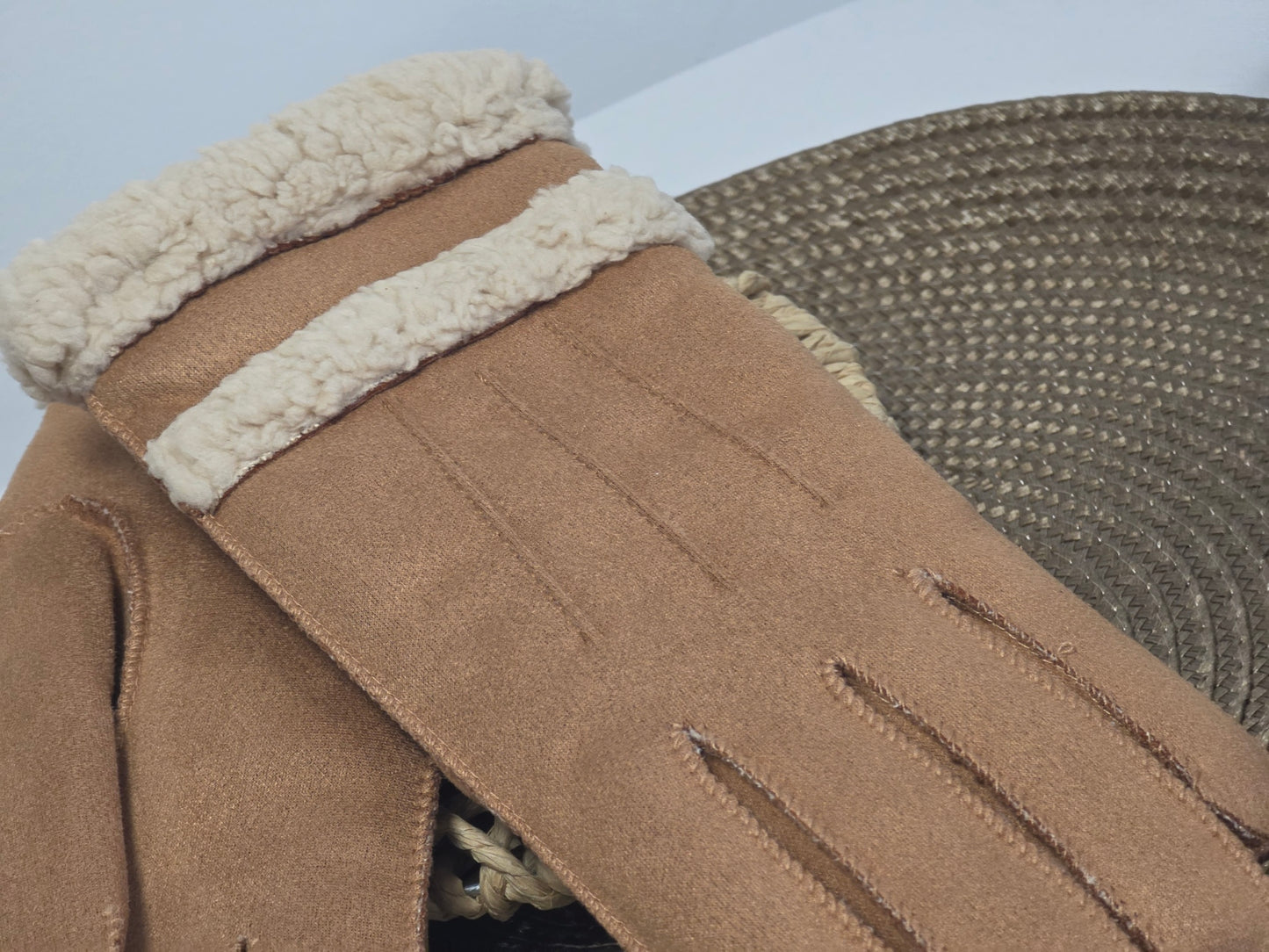 Nos Gants Fourré Femme Camel Beige