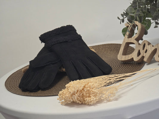 Nos Gants Fourré Femme Noir