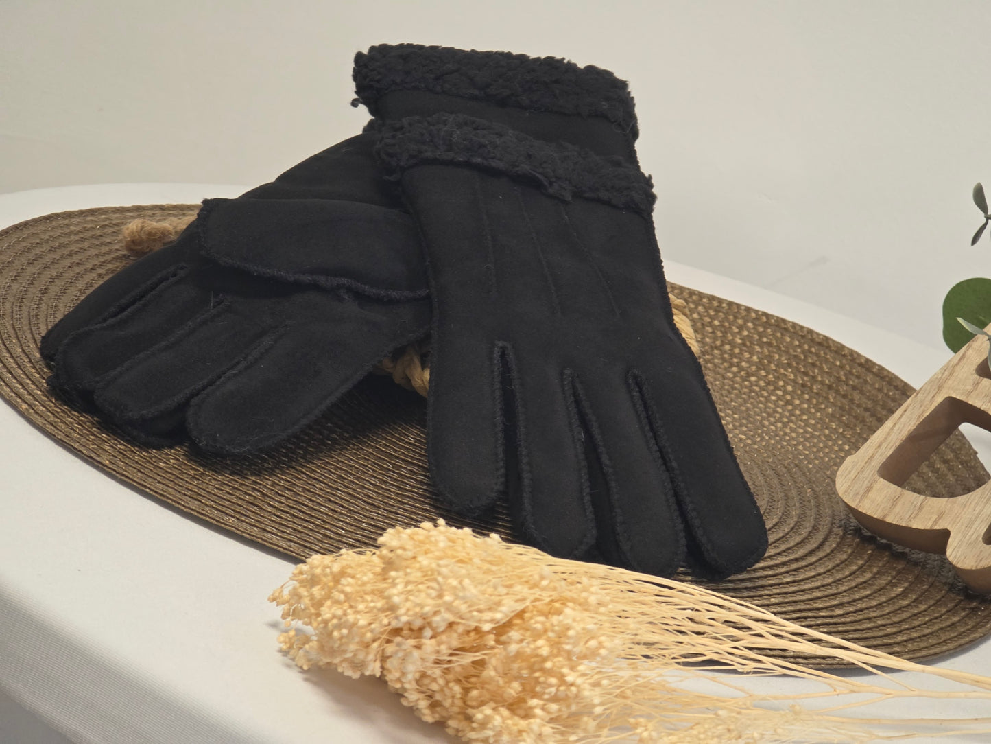 Nos Gants Fourré Femme Noir