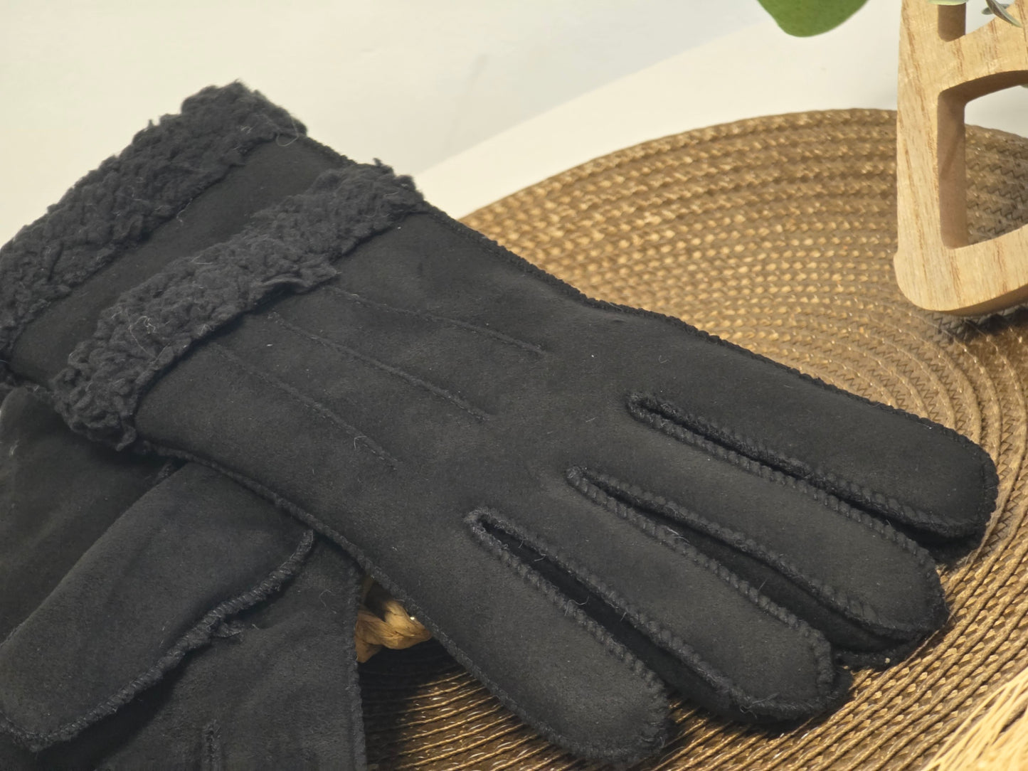 Nos Gants Fourré Femme Noir
