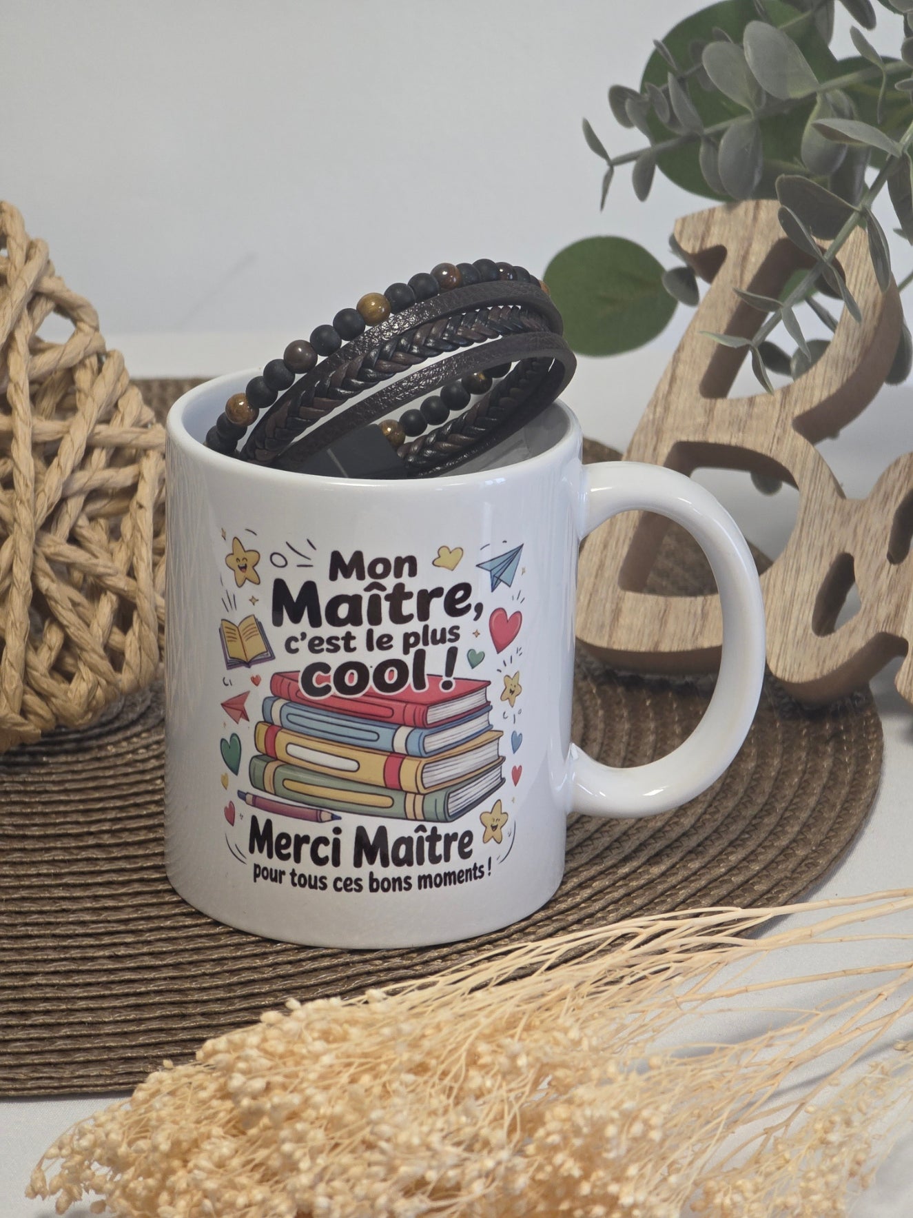 MUG MON MAITRE LE PLUS COOL AVEC SON BRACELET