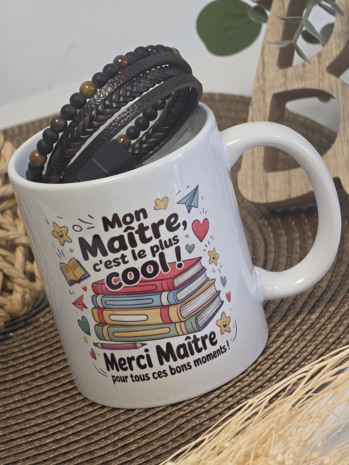 MUG MON MAITRE LE PLUS COOL AVEC SON BRACELET