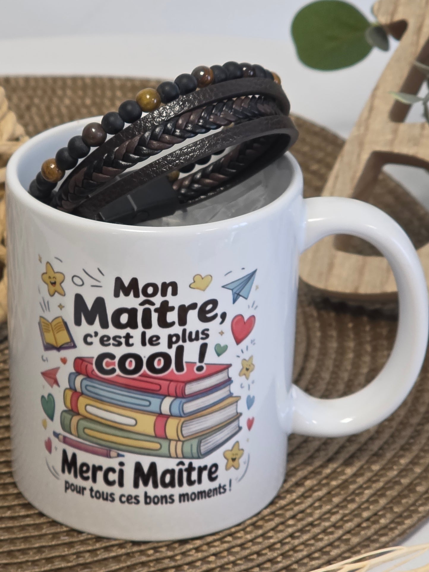 MUG MON MAITRE LE PLUS COOL AVEC SON BRACELET