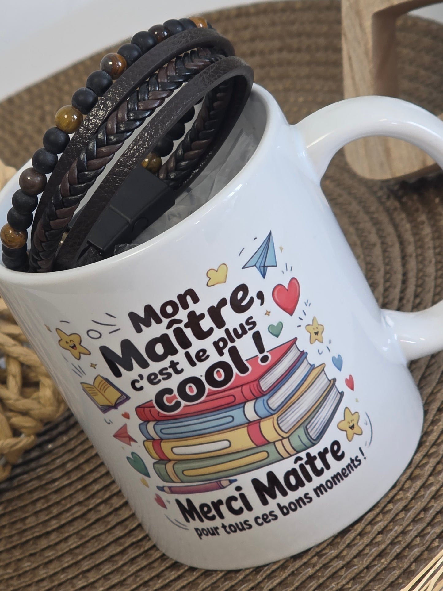 MUG MON MAITRE LE PLUS COOL AVEC SON BRACELET