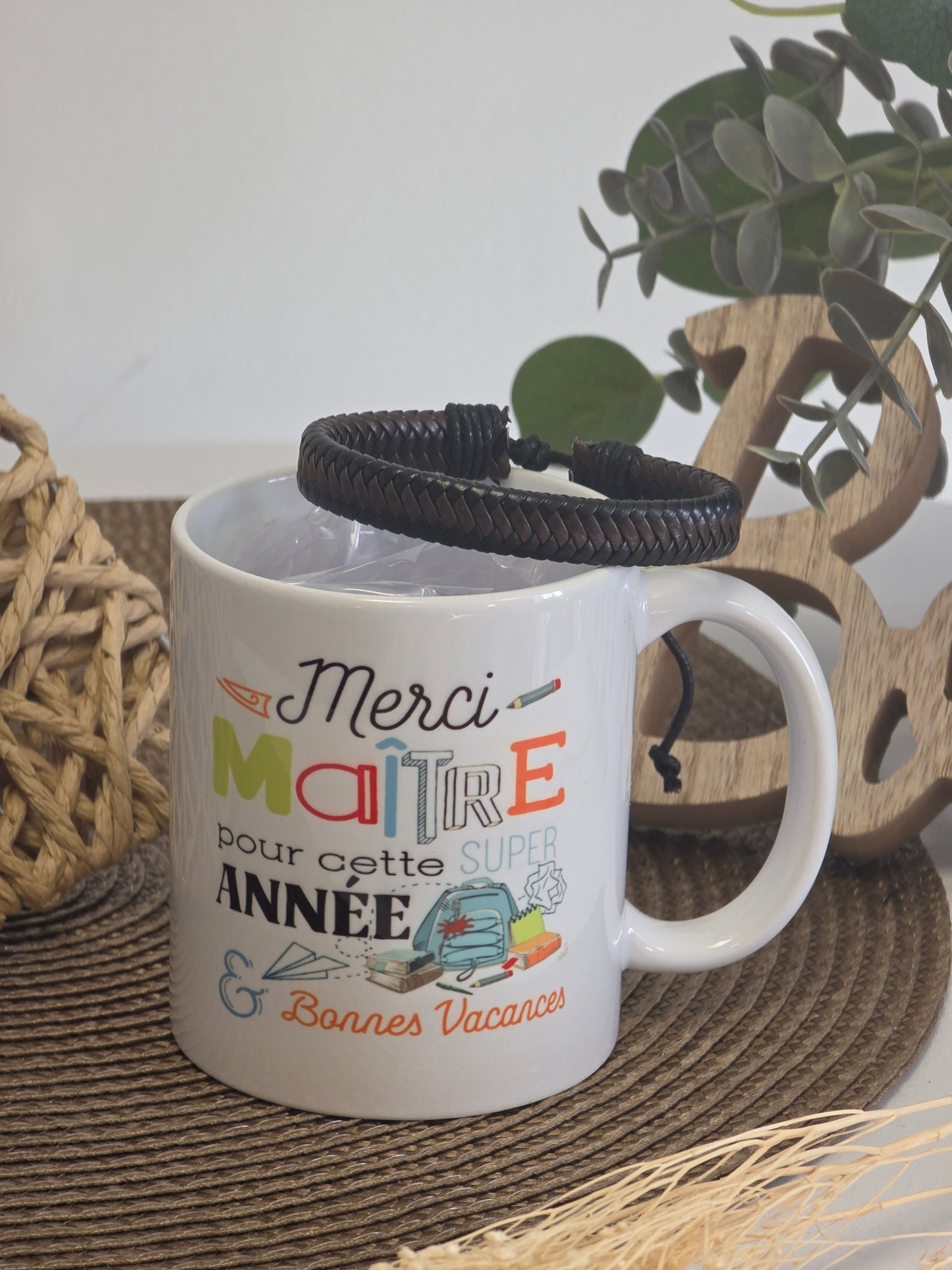 MUG MERCI MAITRE AVEC SON BRACELET