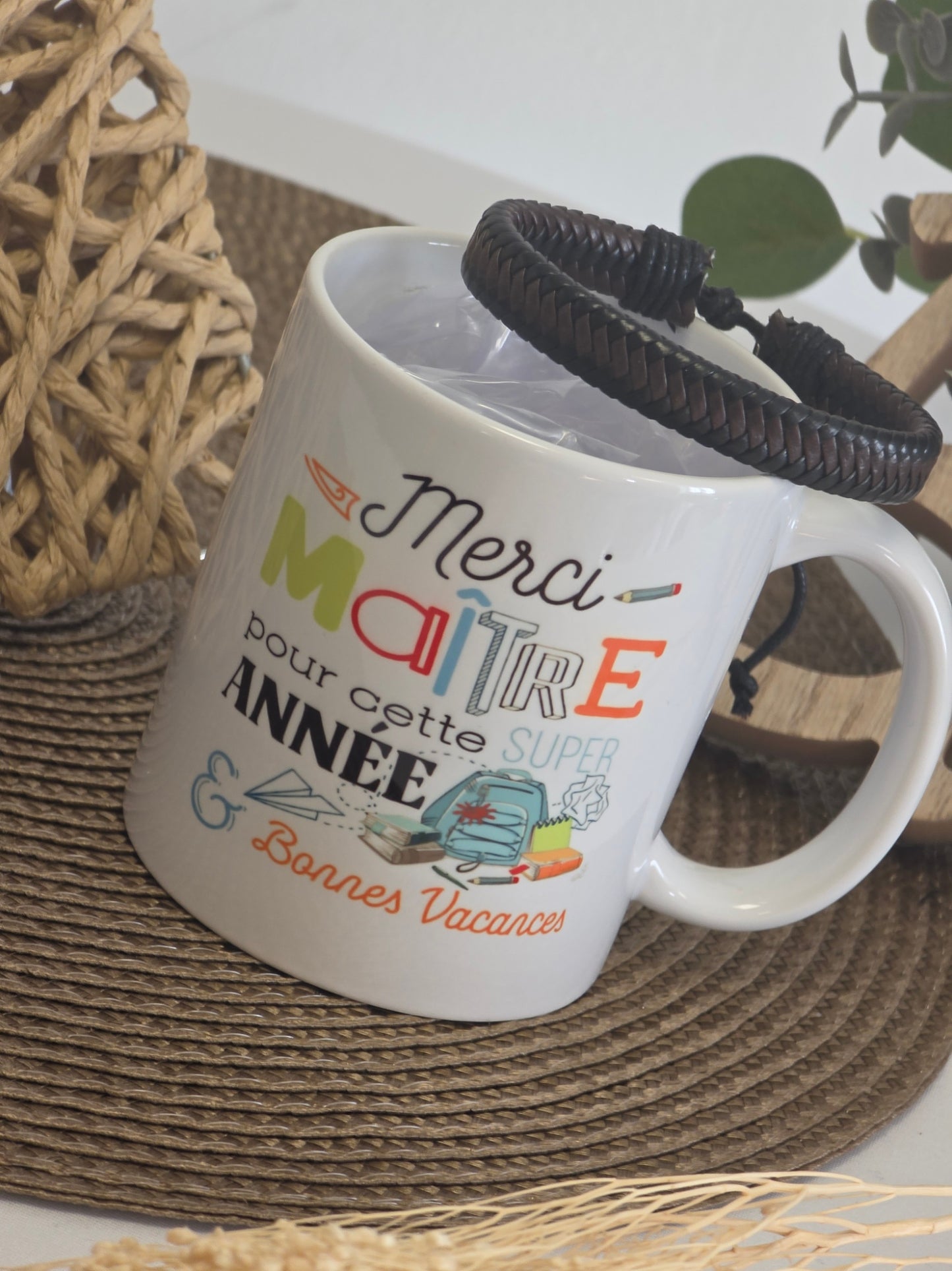 MUG MERCI MAITRE AVEC SON BRACELET
