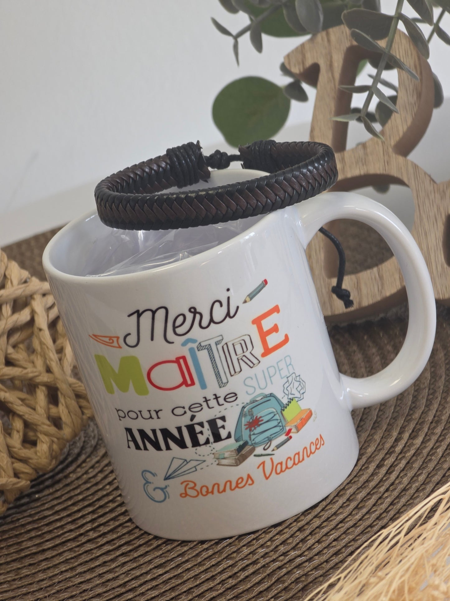 MUG MERCI MAITRE AVEC SON BRACELET