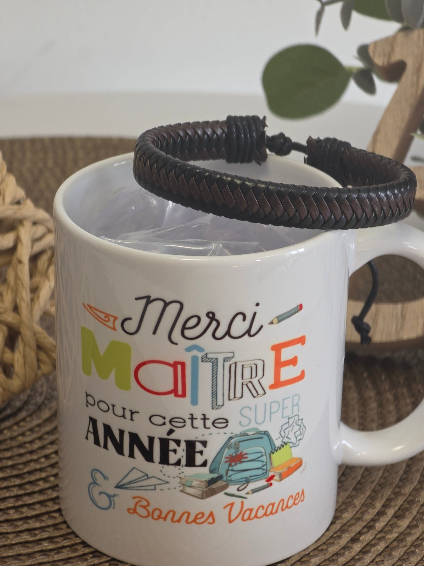 MUG MERCI MAITRE AVEC SON BRACELET