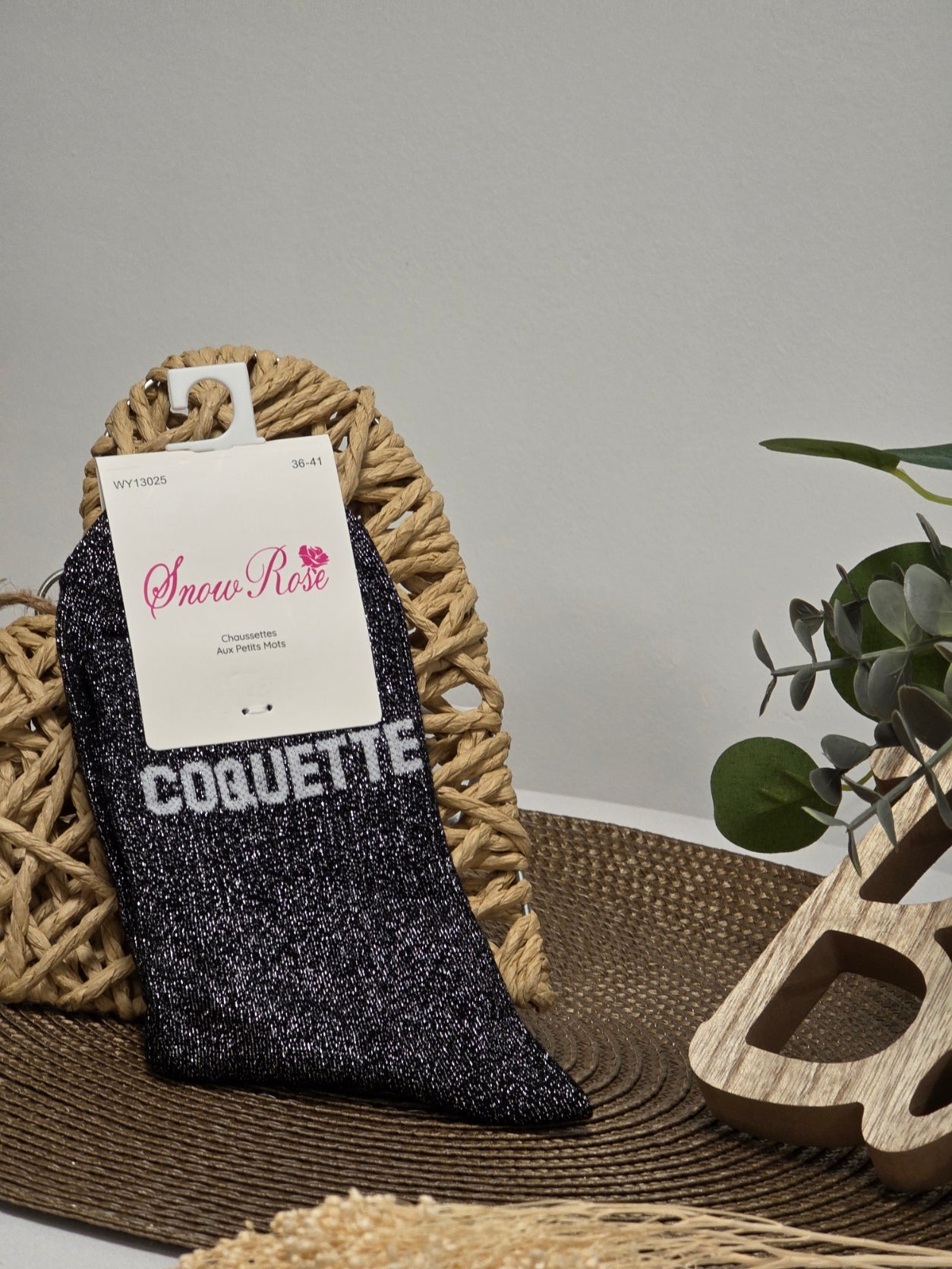COQUETTE - Chaussette à Paillette Noir