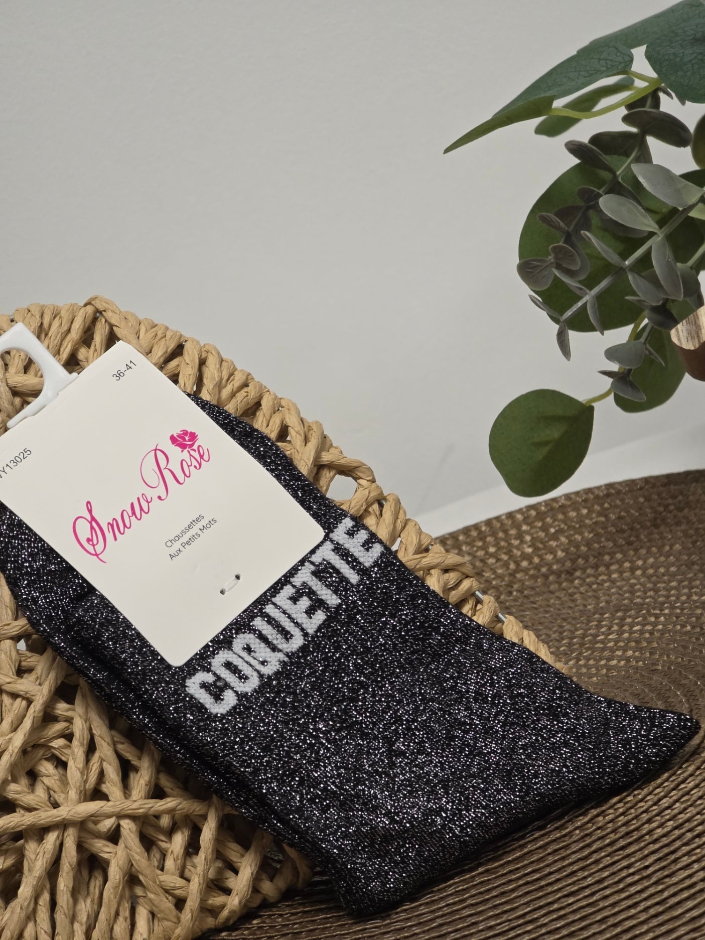 COQUETTE - Chaussette à Paillette Noir