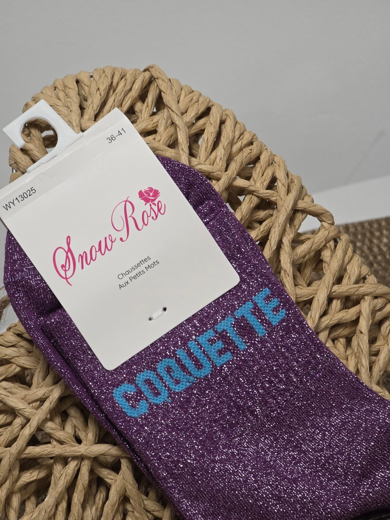 COQUETTE - Chaussette à Paillette Violet