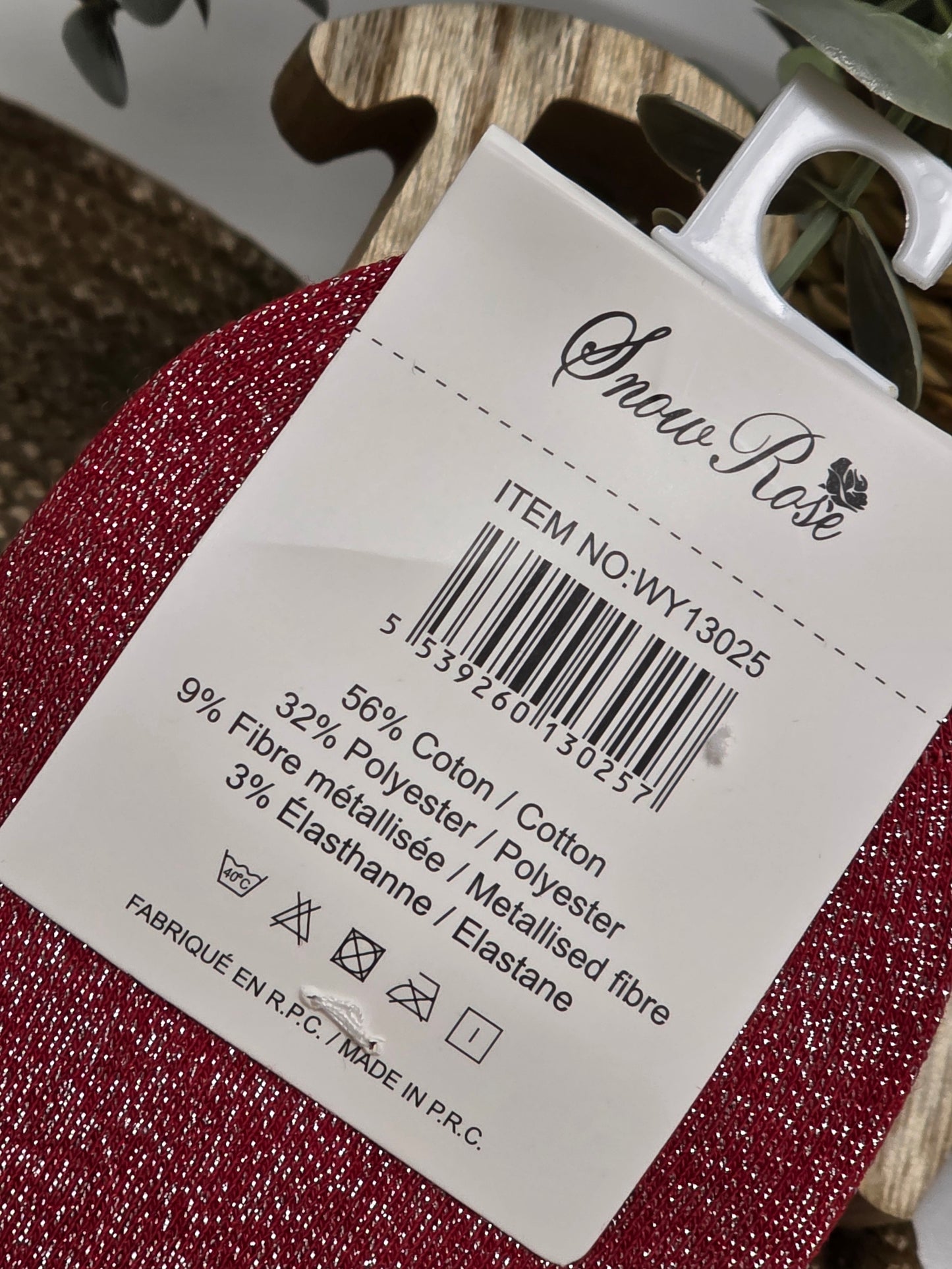 COQUETTE - Chaussette à Paillette Bordeaux