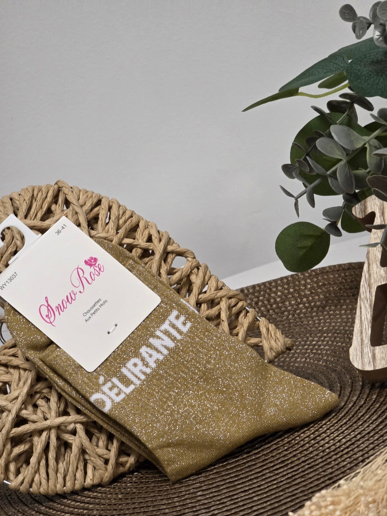 DELIRANTE - Chaussette à Paillette Or