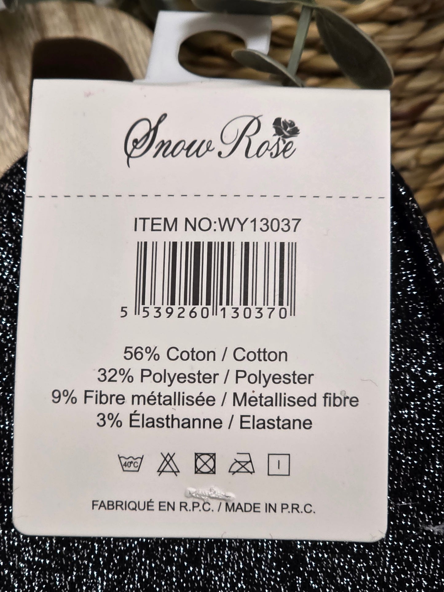 DELIRANTE - Chaussette à Paillette Noir