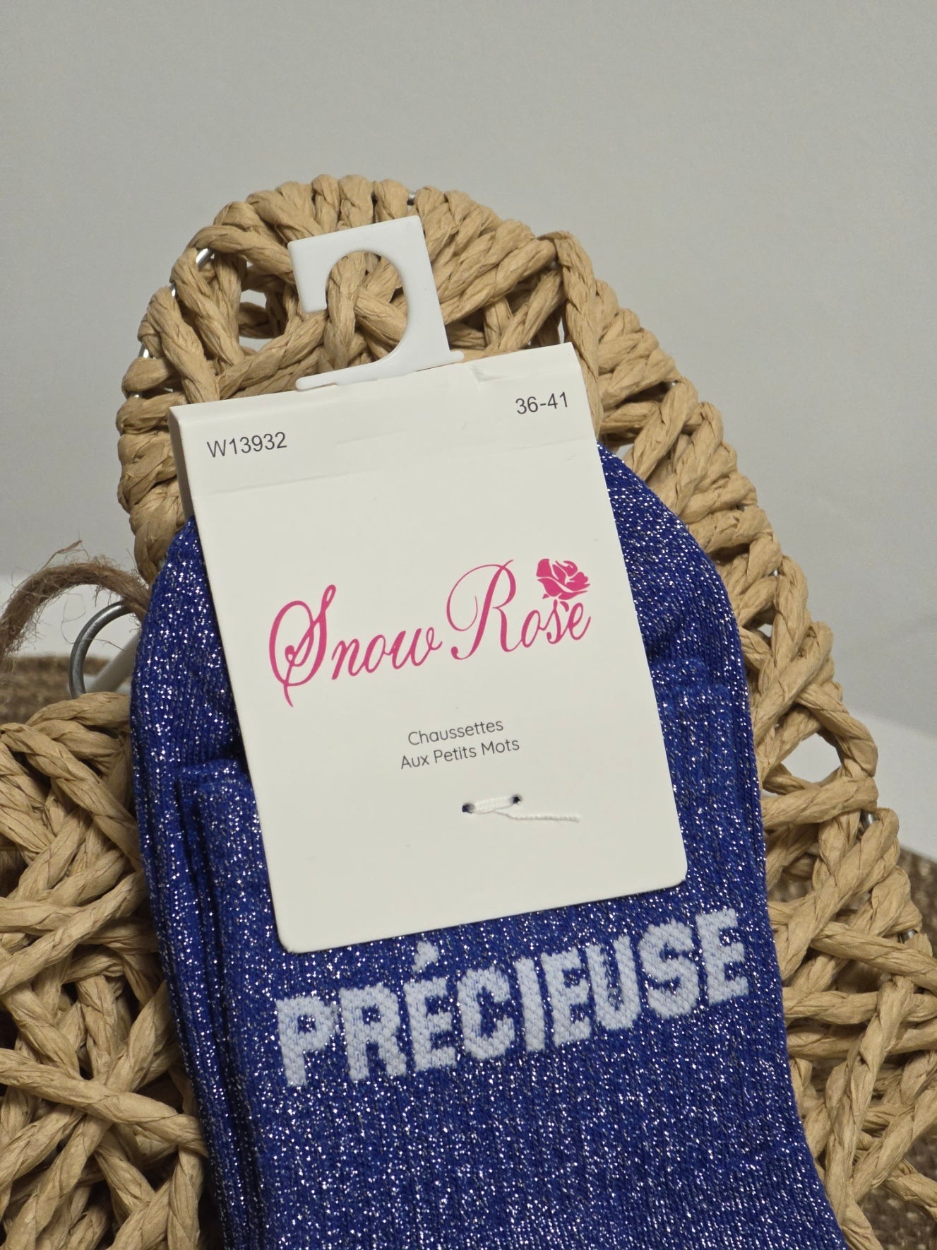 PRECIEUSE - Chaussette à Paillette Bleu