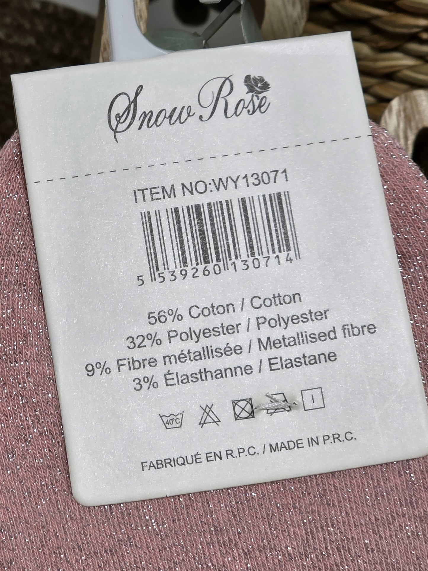 REVEUSE - Chaussette à Paillette Rose