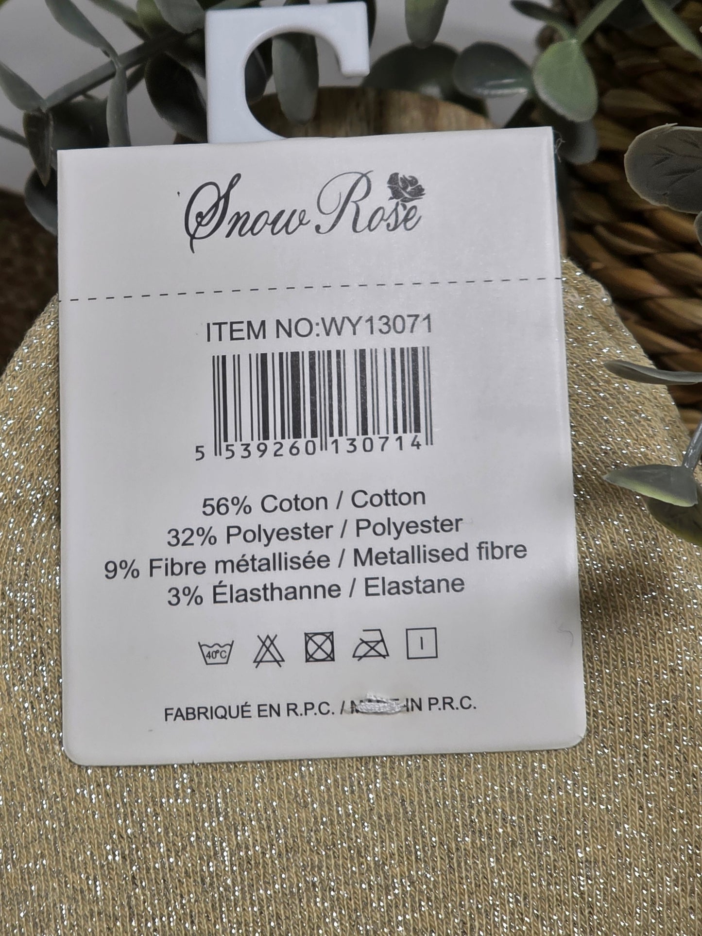 REVEUSE - Chaussette à Paillette Beige