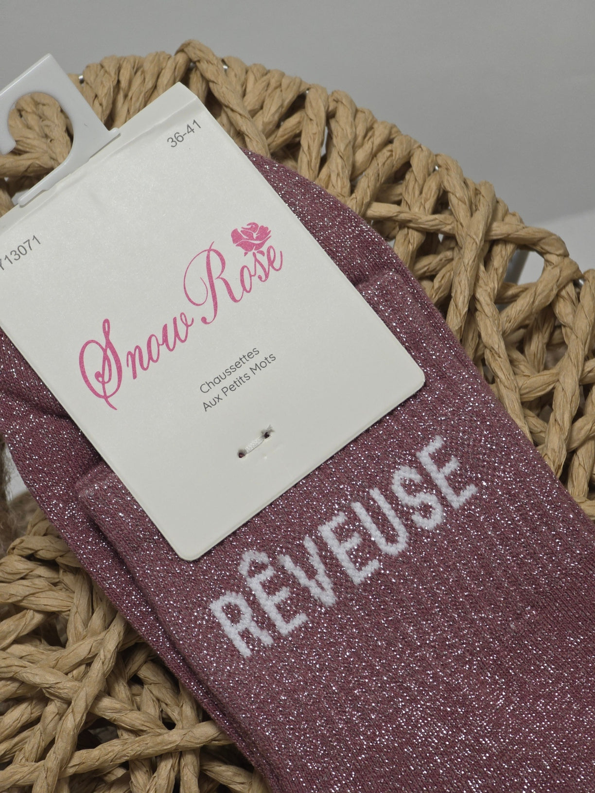REVEUSE - Chaussette à Paillette Violine
