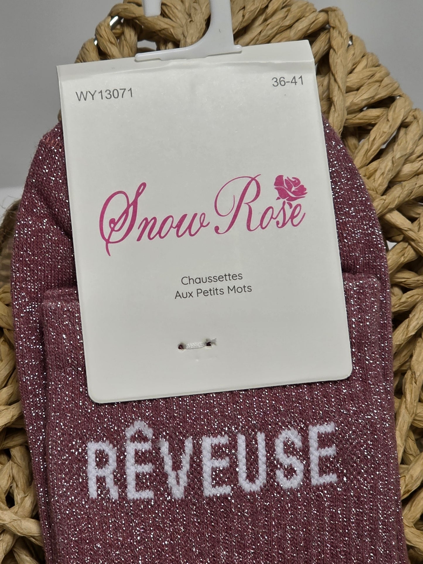 REVEUSE - Chaussette à Paillette Violine