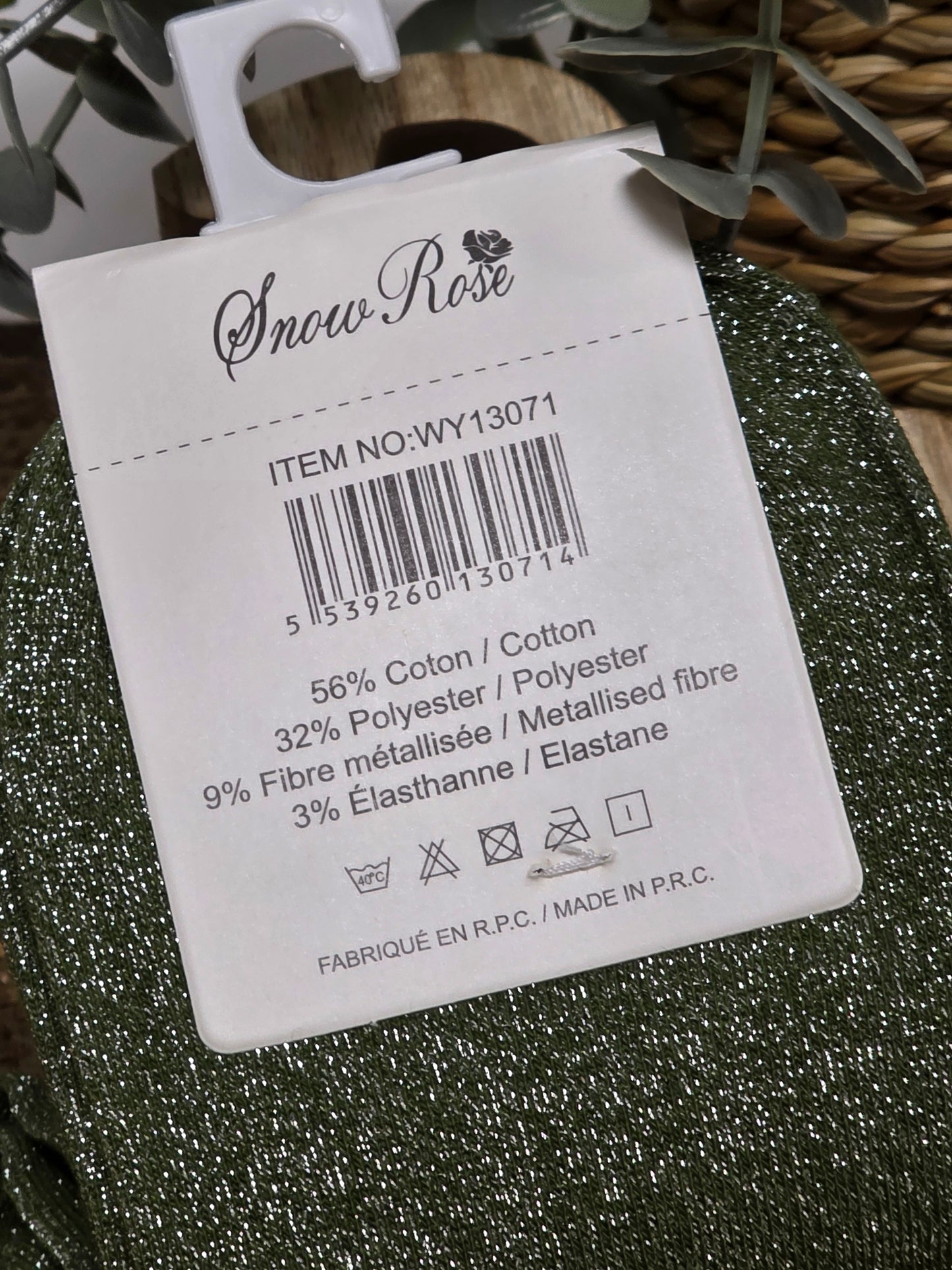 REVEUSE - Chaussette à Paillette Vert