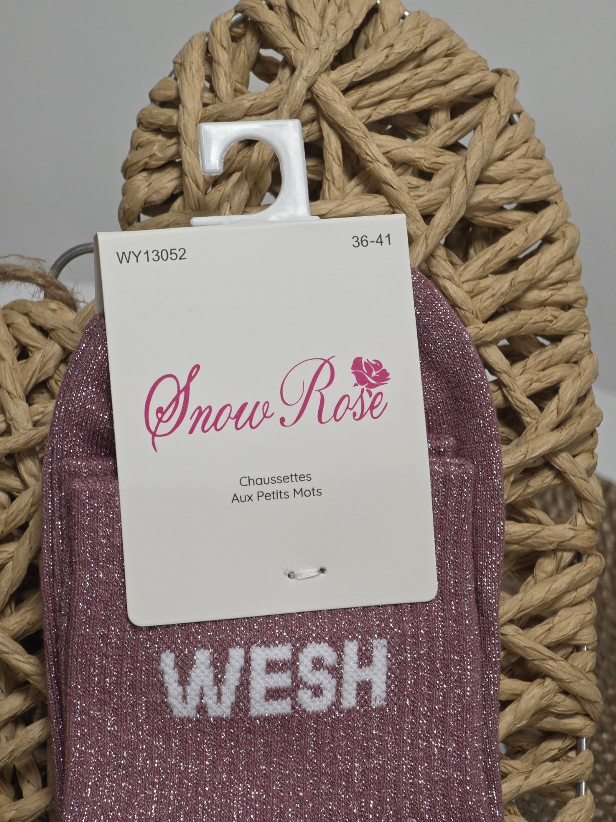 WESH - Chaussette à Paillette Violine