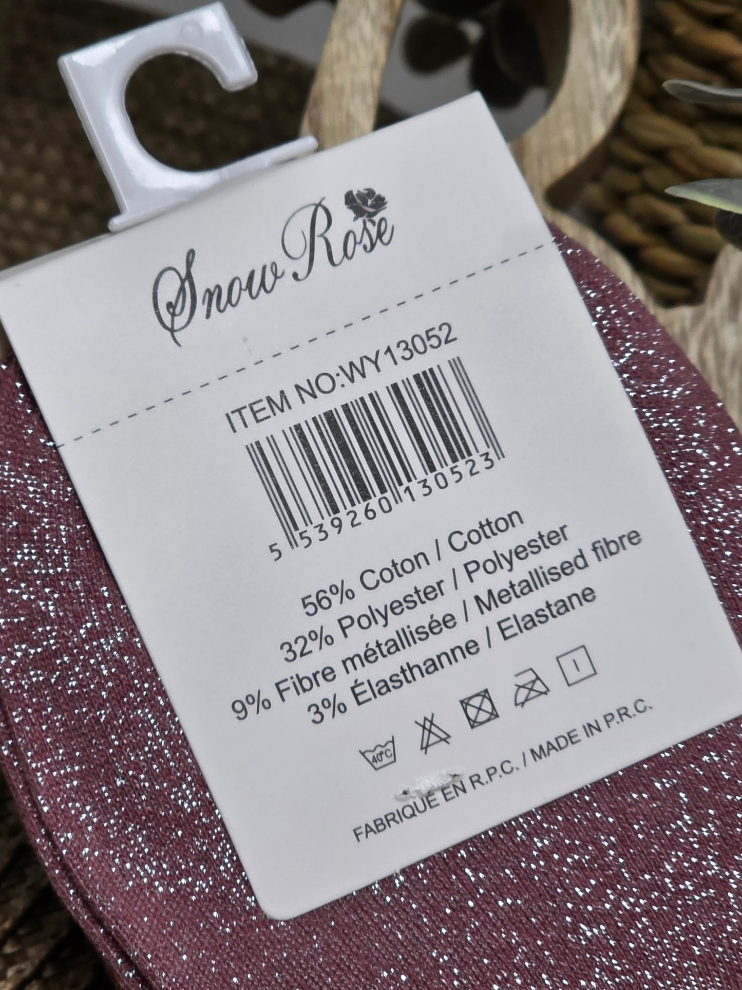 WESH - Chaussette à Paillette Violine