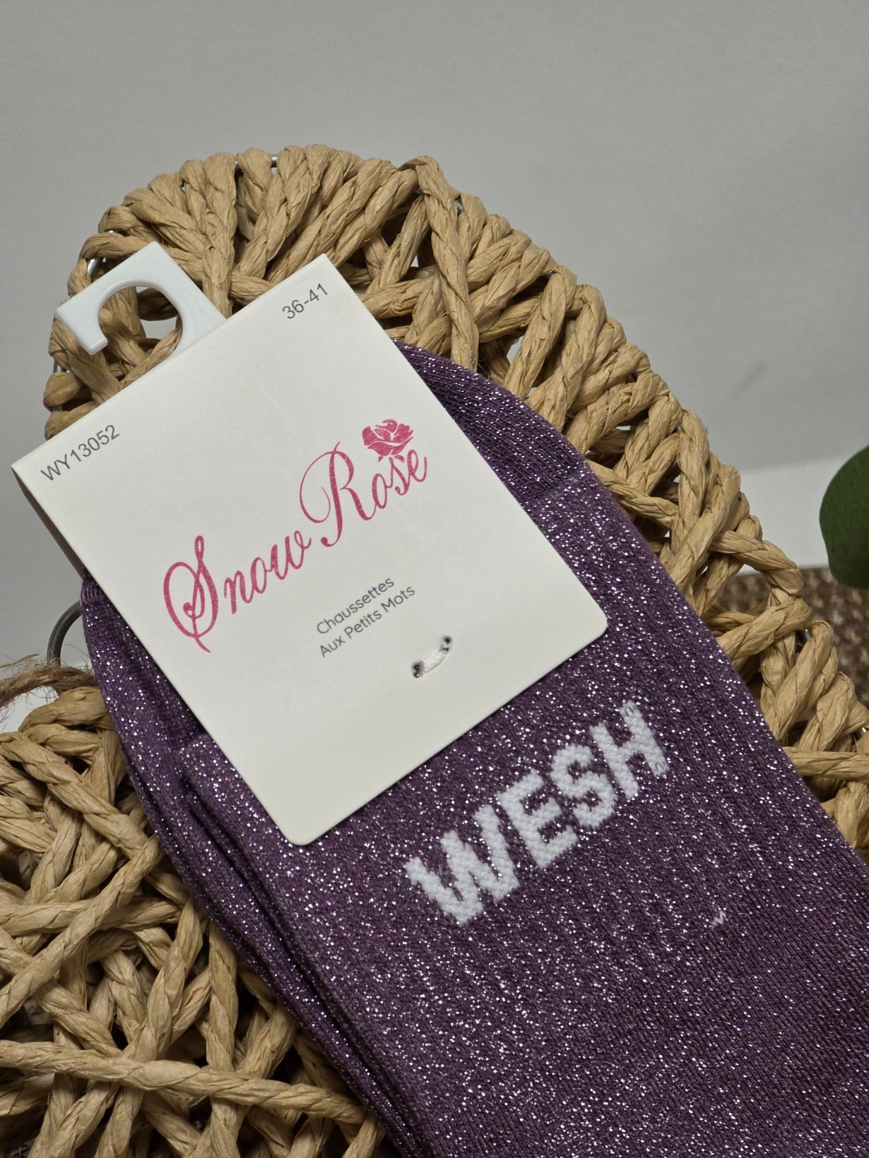 WESH - Chaussette à Paillette Violet