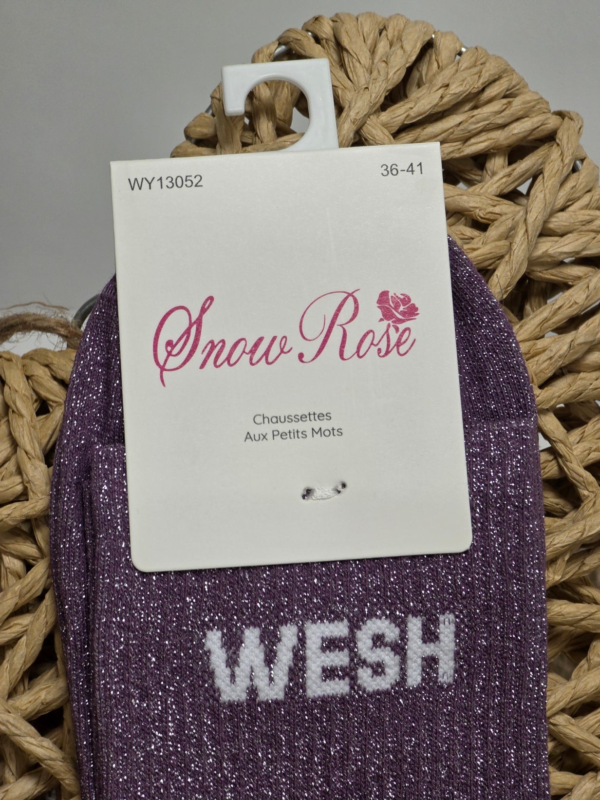 WESH - Chaussette à Paillette Violet
