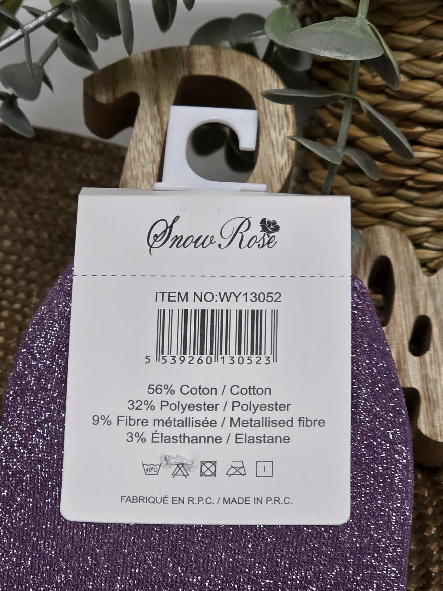 WESH - Chaussette à Paillette Violet