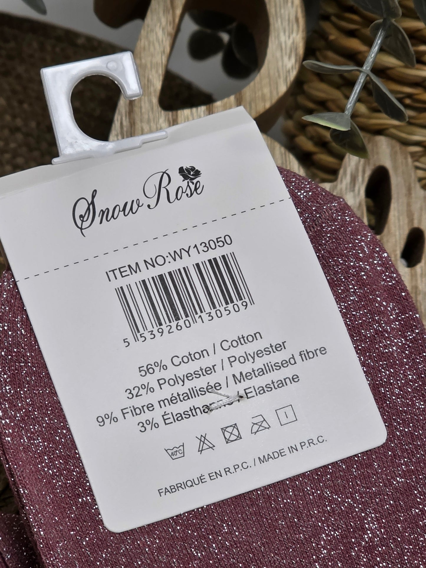 AIGRIE - Chaussette à Paillette Violine