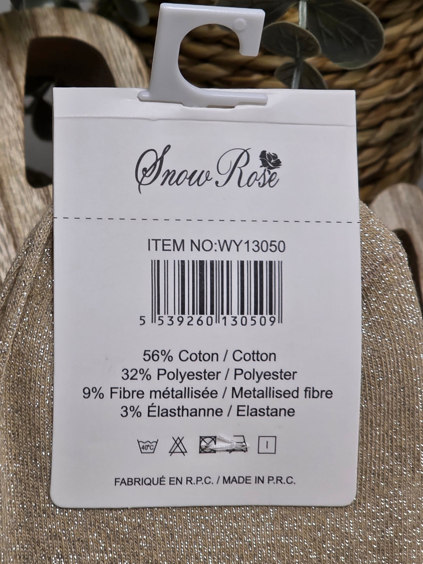 AIGRIE - Chaussette à Paillette Beige