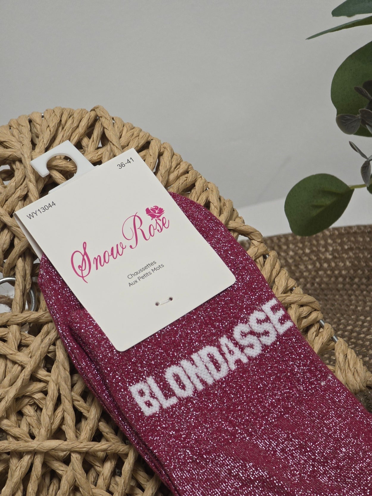 BLONDASSE - Chaussette à Paillette Fuchsia