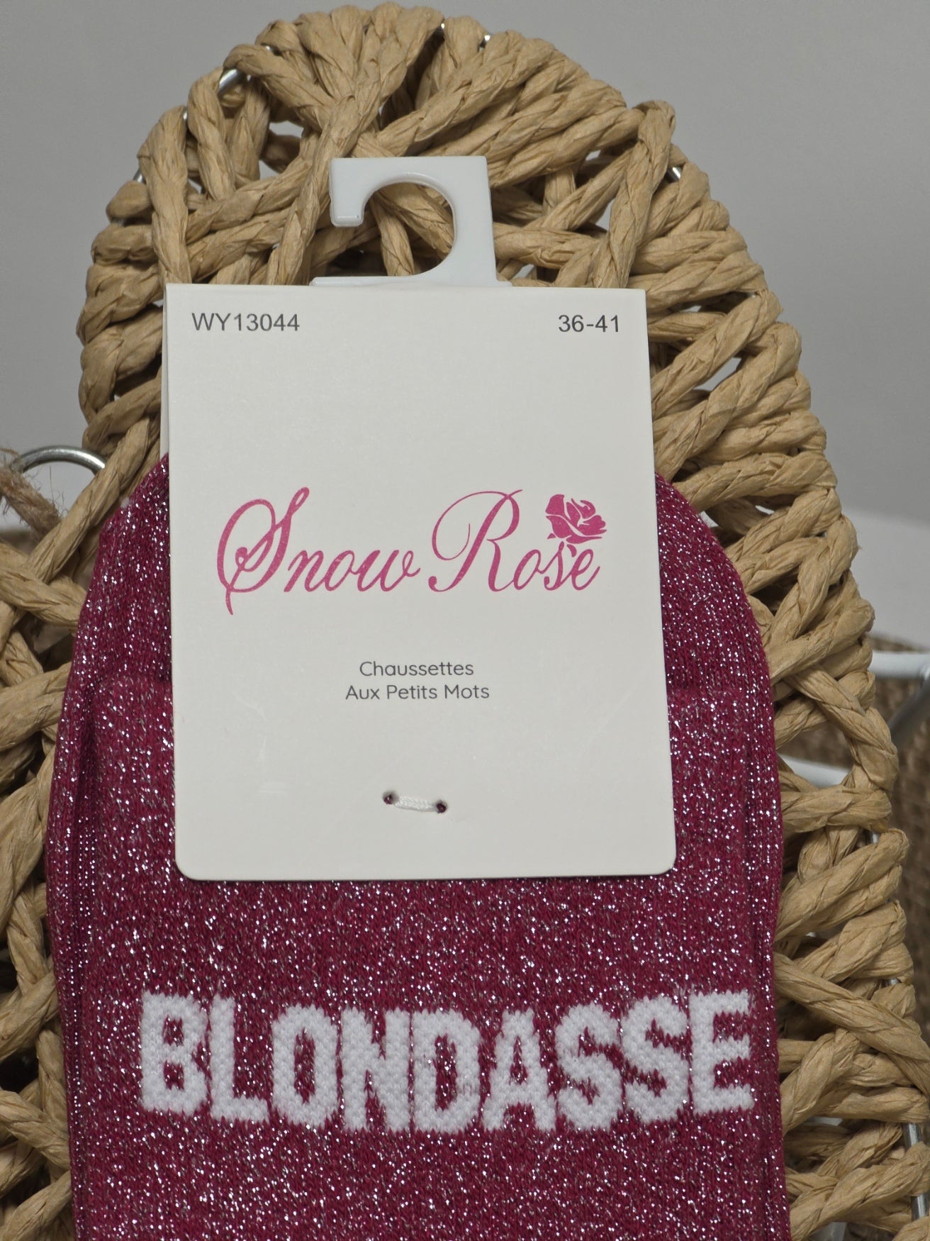 BLONDASSE - Chaussette à Paillette Fuchsia