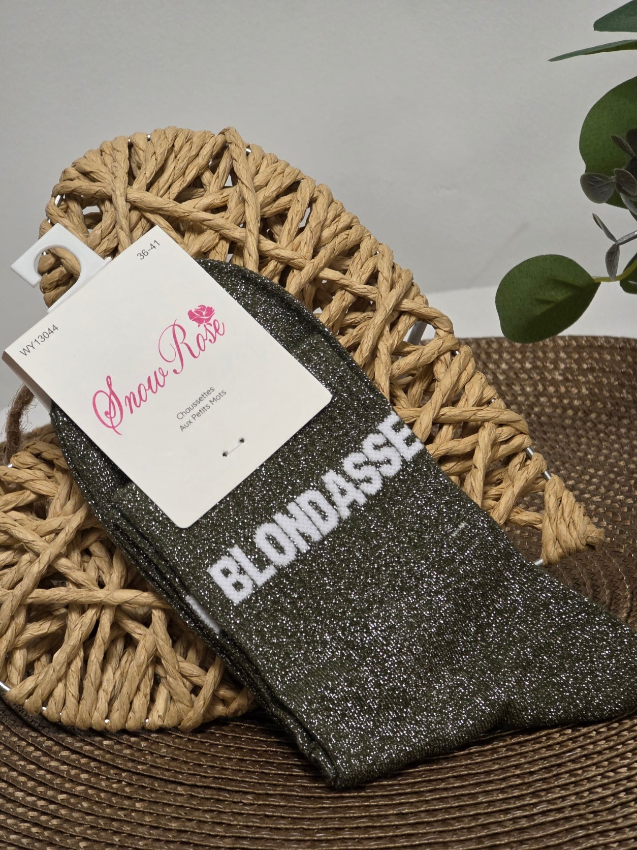 BLONDASSE - Chaussette à Paillette Vert