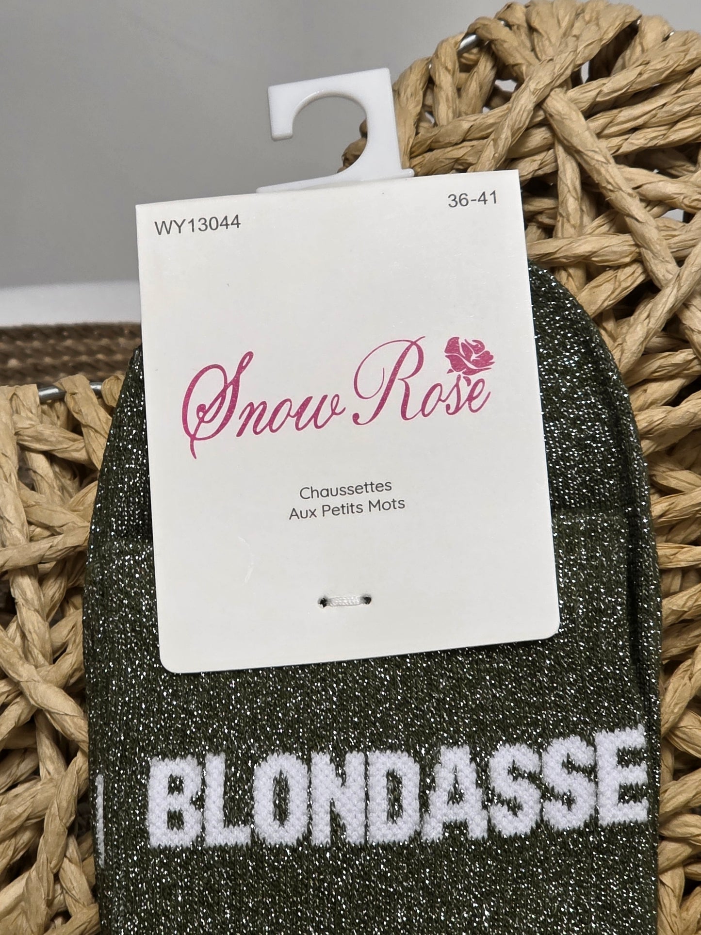 BLONDASSE - Chaussette à Paillette Vert