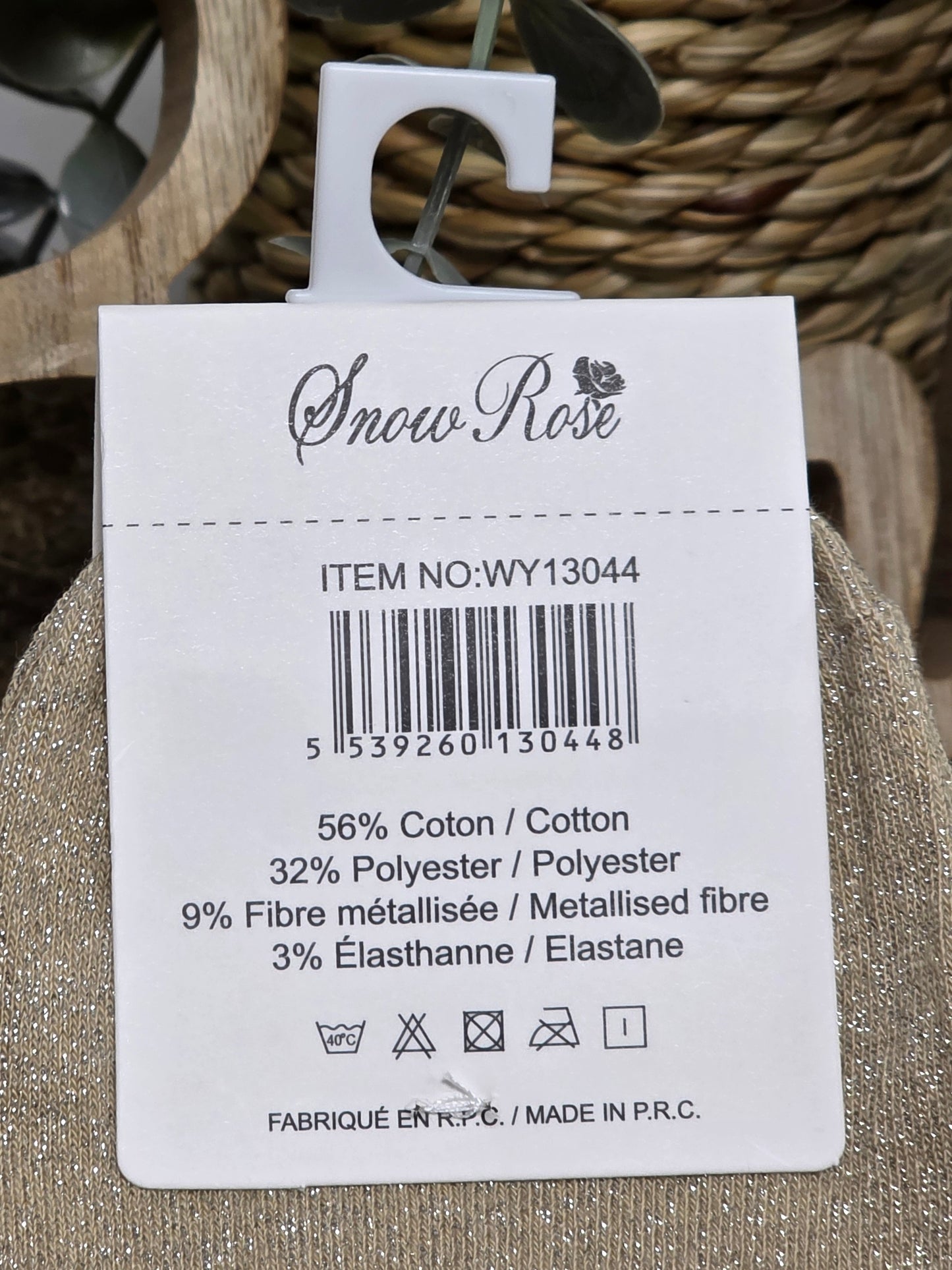 BLONDASSE - Chaussette à Paillette Beige